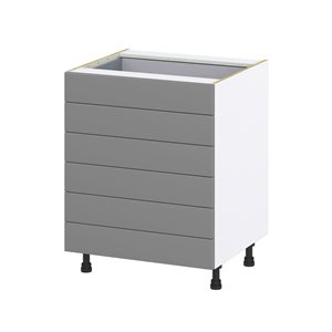 Hugo&Borg Beaumont 27 x 34.5 x 24.88-in Painted Slate Grey Drawer Base Semi-Custom Cabinet