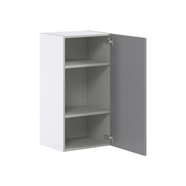 Hugo&Borg Beaumont 18 x 35 x 14.88-in Painted Slate Grey Door Wall Semi-Custom Cabinet