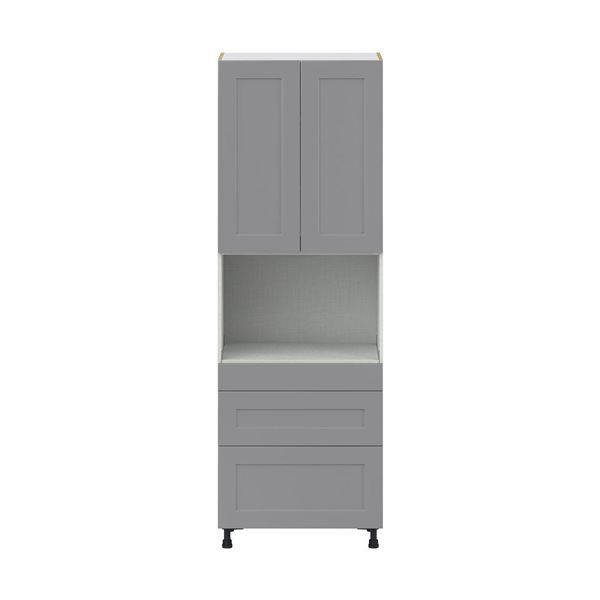 Hugo&Borg Beaumont 30 x 89.5 x 24.88-in Painted Slate Grey Door and Drawer Pantry Semi-Custom Cabinet