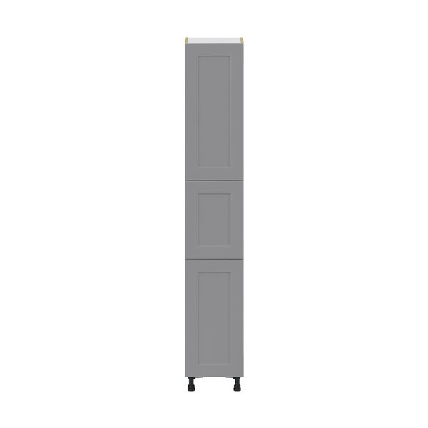 Hugo&Borg Beaumont 15 x 89.5 x 24.88-in Painted Slate Grey Door and Drawer Pantry Semi-Custom Cabinet