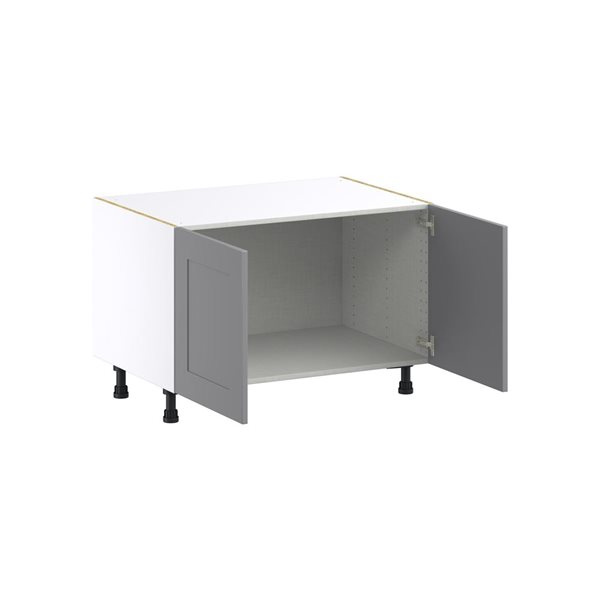 Hugo&Borg Beaumont 36 x 24.5 x 24.88-in Painted Slate Grey Sink Base Semi-Custom Cabinet