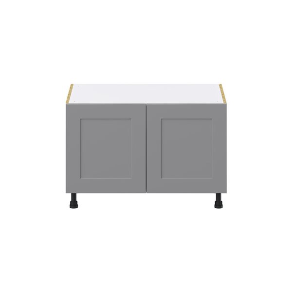 Hugo&Borg Beaumont 36 x 24.5 x 24.88-in Painted Slate Grey Sink Base Semi-Custom Cabinet