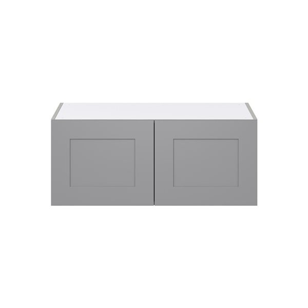 Hugo&Borg Beaumont 36 x 15 x 24.88-in Painted Slate Grey Door Wall Semi-Custom Cabinet