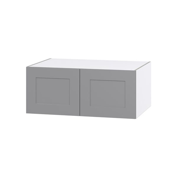 Hugo&Borg Beaumont 36 x 15 x 24.88-in Painted Slate Grey Door Wall Semi-Custom Cabinet