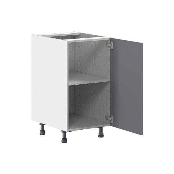 Hugo&Borg Beaumont 18 x 34.5 x 24.88-in Painted Slate Grey Door Base Semi-Custom Cabinet