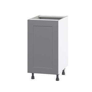 Hugo&Borg Beaumont 18 x 34.5 x 24.88-in Painted Slate Grey Door Base Semi-Custom Cabinet