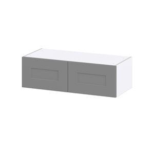 Hugo&Borg Beaumont 33 x 10 x 14.88-in Painted Slate Grey Door Wall Semi-Custom Cabinet