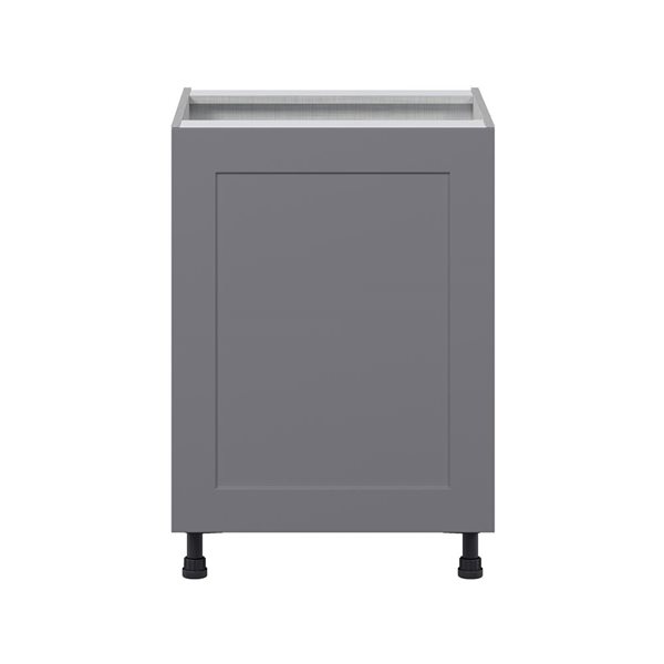 Hugo&Borg Beaumont 24 x 34.5 x 24.88-in Painted Slate Grey Door and Drawer Base Semi-Custom Cabinet