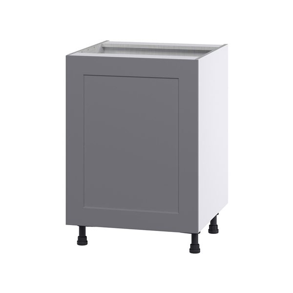 Hugo&Borg Beaumont 24 x 34.5 x 24.88-in Painted Slate Grey Door and Drawer Base Semi-Custom Cabinet