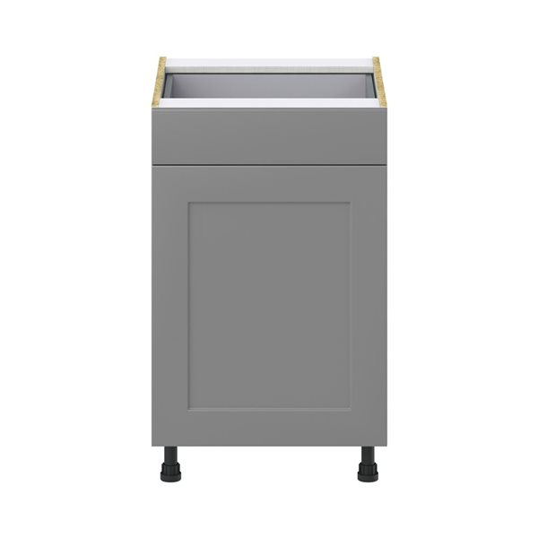 Hugo&Borg Beaumont 21 x 34.5 x 24.88-in Painted Slate Grey Door and Drawer Base Semi-Custom Cabinet