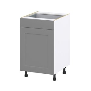 Hugo&Borg Beaumont 21 x 34.5 x 24.88-in Painted Slate Grey Door and Drawer Base Semi-Custom Cabinet