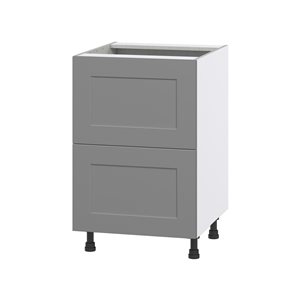 Hugo&Borg Beaumont 24 x 34.5 x 24.88-in Painted Slate Grey Drawer Base Semi-Custom Cabinet