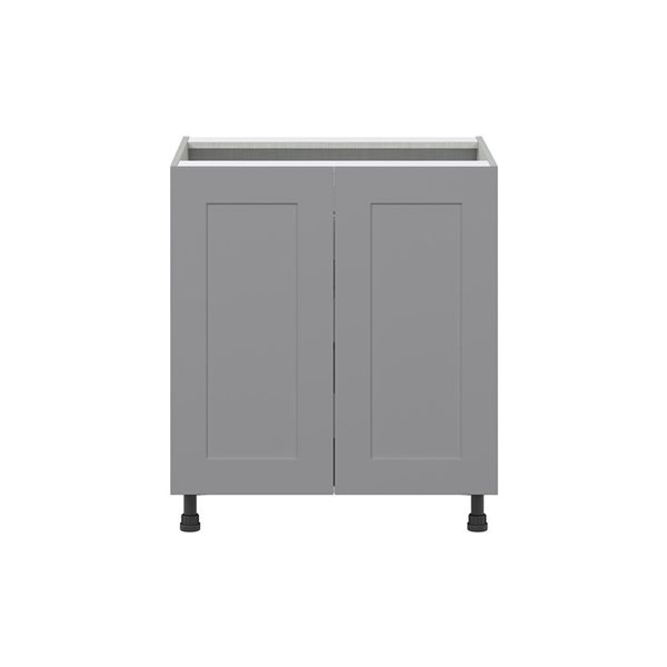 Hugo&Borg Beaumont 30 x 34.5 x 24.88-in Painted Slate Grey Door and Drawer Base Semi-Custom Cabinet