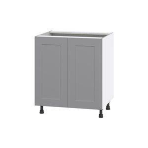 Hugo&Borg Beaumont 30 x 34.5 x 24.88-in Painted Slate Grey Door and Drawer Base Semi-Custom Cabinet