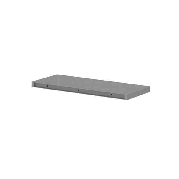 Hugo&Borg Beaumont 30 x 1.5 x 12-in Grey Floating Shelf with Mounting Bracket