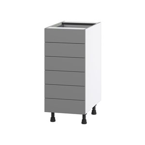 Hugo&Borg Beaumont 15 x 34.5 x 24.88-in Painted Slate Grey Drawer Base Semi-Custom Cabinet