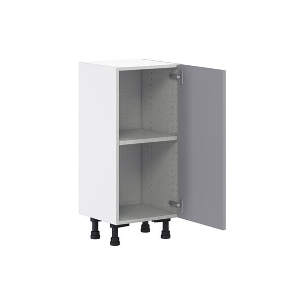 Hugo&Borg Beaumont 15 x 34.5 x 14.88-in Painted Slate Grey Door Base Semi-Custom Cabinet