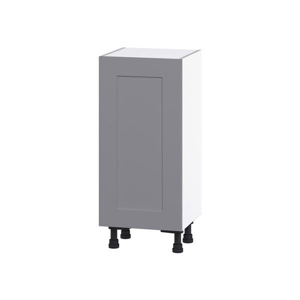 Hugo&Borg Beaumont 15 x 34.5 x 14.88-in Painted Slate Grey Door Base Semi-Custom Cabinet