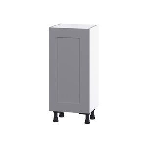 Hugo&Borg Beaumont 15 x 34.5 x 14.88-in Painted Slate Grey Door Base Semi-Custom Cabinet