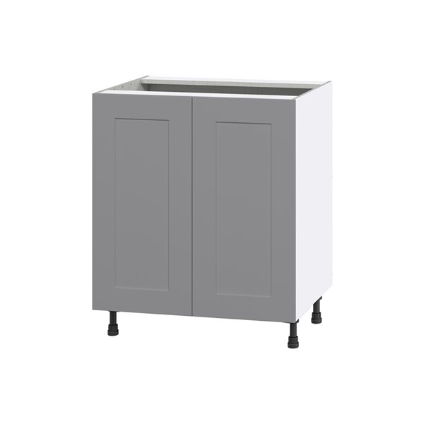 Hugo&Borg Beaumont 30 x 34.5 x 24.88-in Painted Slate Grey Sink Base Semi-Custom Cabinet