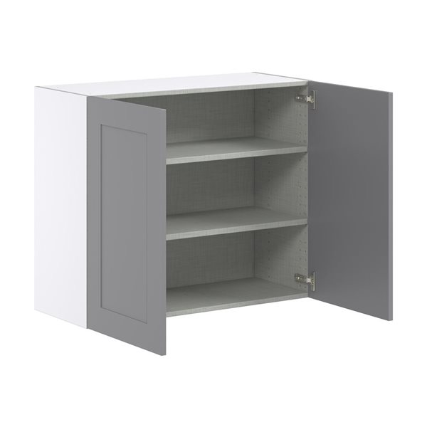 Hugo&Borg Beaumont 36 x 30 x 14.88-in Painted Slate Grey Door Wall Semi-Custom Cabinet