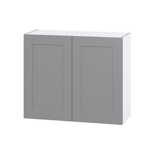 Hugo&Borg Beaumont 36 x 30 x 14.88-in Painted Slate Grey Door Wall Semi-Custom Cabinet