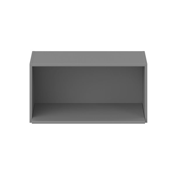 Hugo&Borg Beaumont 30 x 15 x 18-in Painted Slate Grey Open Wall Semi-Custom Cabinet