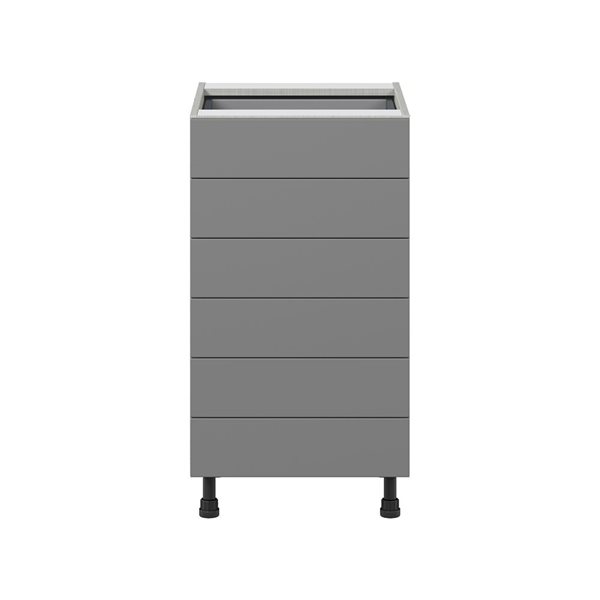 Hugo&Borg Beaumont 18 x 34.5 x 24.88-in Painted Slate Grey Drawer Base Semi-Custom Cabinet