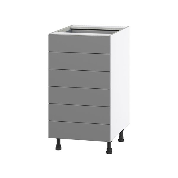 Hugo&Borg Beaumont 18 x 34.5 x 24.88-in Painted Slate Grey Drawer Base Semi-Custom Cabinet