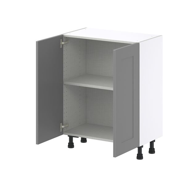 Hugo&Borg Beaumont 27 x 34.5 x 14.88-in Painted Slate Grey Door Base Semi-Custom Cabinet