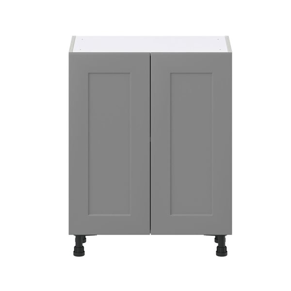 Hugo&Borg Beaumont 27 x 34.5 x 14.88-in Painted Slate Grey Door Base Semi-Custom Cabinet