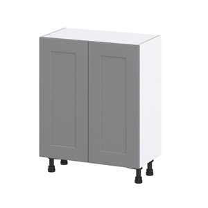 Hugo&Borg Beaumont 27 x 34.5 x 14.88-in Painted Slate Grey Door Base Semi-Custom Cabinet