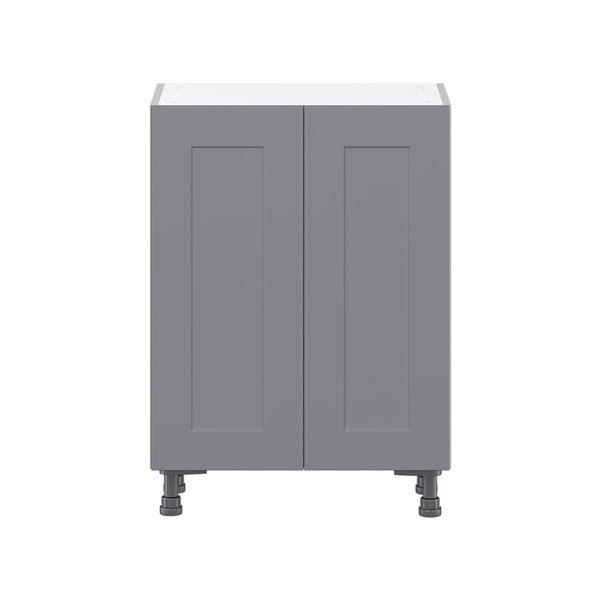 Hugo&Borg Beaumont 24 x 34.5 x 14.88-in Painted Slate Grey Door and Drawer Base Semi-Custom Cabinet