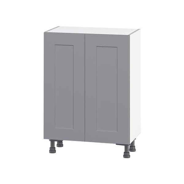 Hugo&Borg Beaumont 24 x 34.5 x 14.88-in Painted Slate Grey Door and Drawer Base Semi-Custom Cabinet