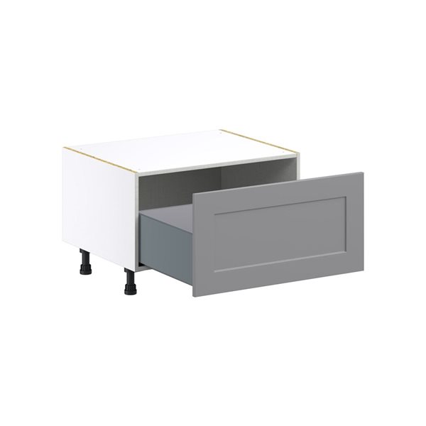 Hugo&Borg Beaumont 30 x 19.5 x 24.88-in Painted Slate Grey Drawer Base Semi-Custom Cabinet