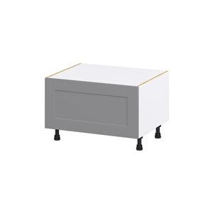 Hugo&Borg Beaumont 30 x 19.5 x 24.88-in Painted Slate Grey Drawer Base Semi-Custom Cabinet