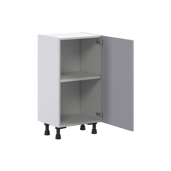 Hugo&Borg Beaumont 18 x 34.5 x 14.88-in Painted Slate Grey Door Base Semi-Custom Cabinet