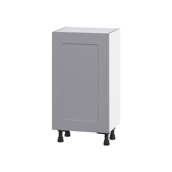 Hugo&Borg Beaumont 18 x 34.5 x 14.88-in Painted Slate Grey Door Base Semi-Custom Cabinet