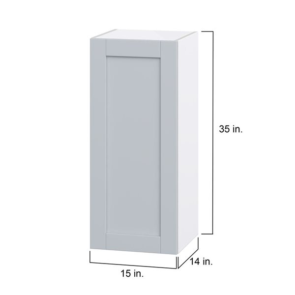 Hugo&Borg Charlesberg 15 x 35 x 14.88-in Light Grey Door Wall Semi-Custom Cabinet