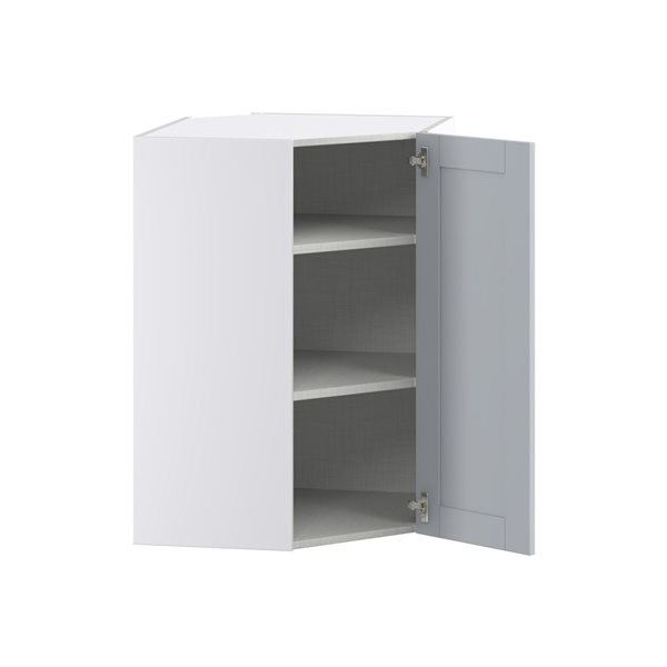 Hugo&Borg Charlesberg 24 x 35 x 24.88-in Light Grey Corner Wall Semi-Custom Cabinet