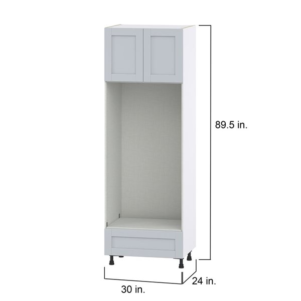 Hugo&Borg Charlesberg 30 x 89.5 x 24.88-in Light Grey Door and Drawer Pantry Semi-Custom Cabinet