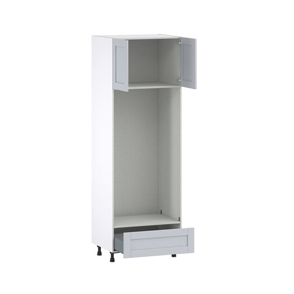 Hugo&Borg Charlesberg 30 x 89.5 x 24.88-in Light Grey Door and Drawer Pantry Semi-Custom Cabinet