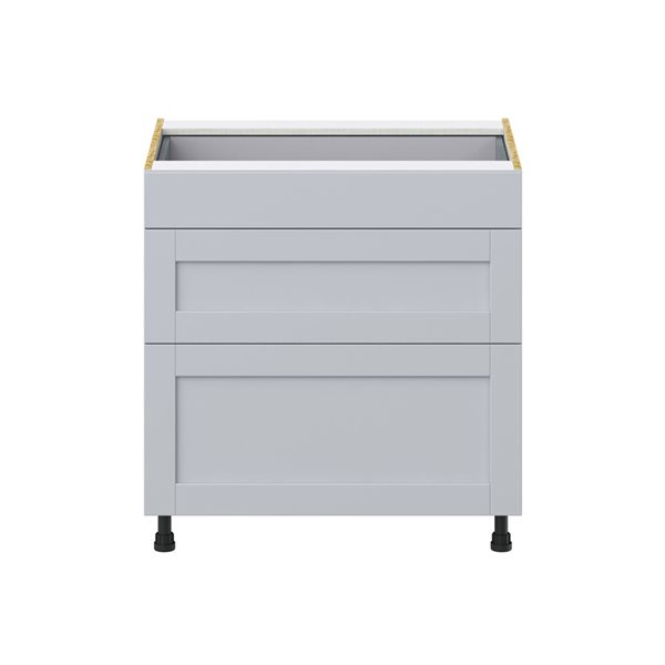 Hugo&Borg Charlesberg 33 x 34.5 x 24.88-in Light Grey Drawer Base Semi-Custom Cabinet