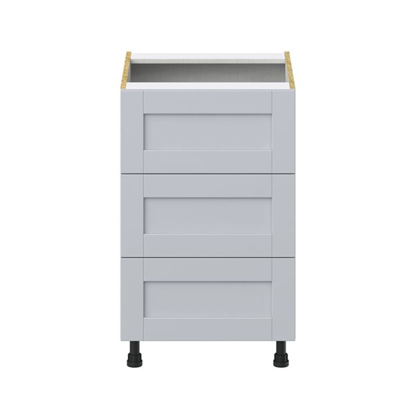 Hugo&Borg Charlesberg 21 x 34.5 x 24.88-in Light Grey Drawer Base Semi-Custom Cabinet