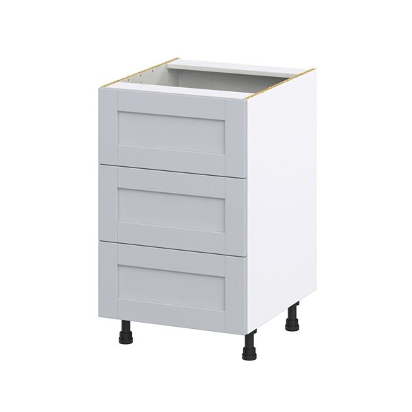 Hugo&Borg Charlesberg 21 x 34.5 x 24.88-in Light Grey Drawer Base Semi-Custom Cabinet