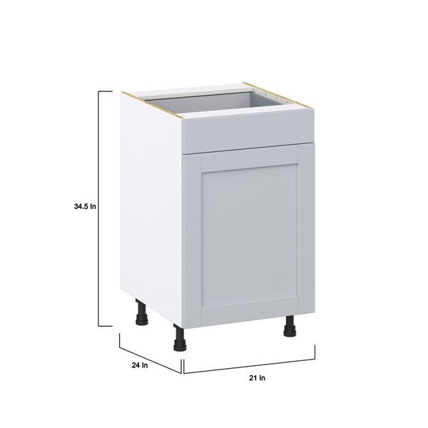 Hugo&Borg Charlesberg 21 x 34.5 x 24.88-in Light Grey Door and Drawer Base Semi-Custom Cabinet