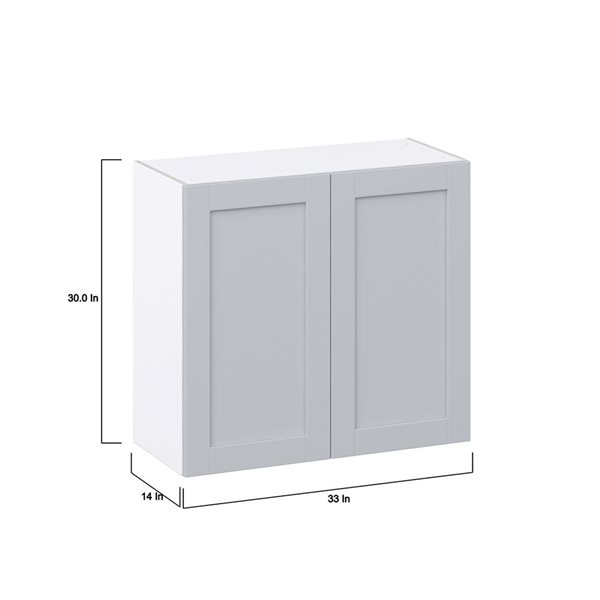 Hugo&Borg Charlesberg 33 x 30 x 14.88-in Light Grey Door Wall Semi-Custom Cabinet