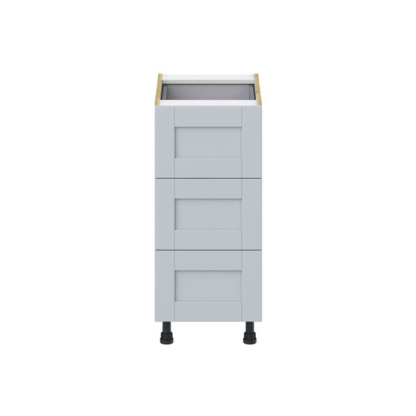 Hugo&Borg Charlesberg 15 x 34.5 x 24.88-in Light Grey Drawer Base Semi-Custom Cabinet