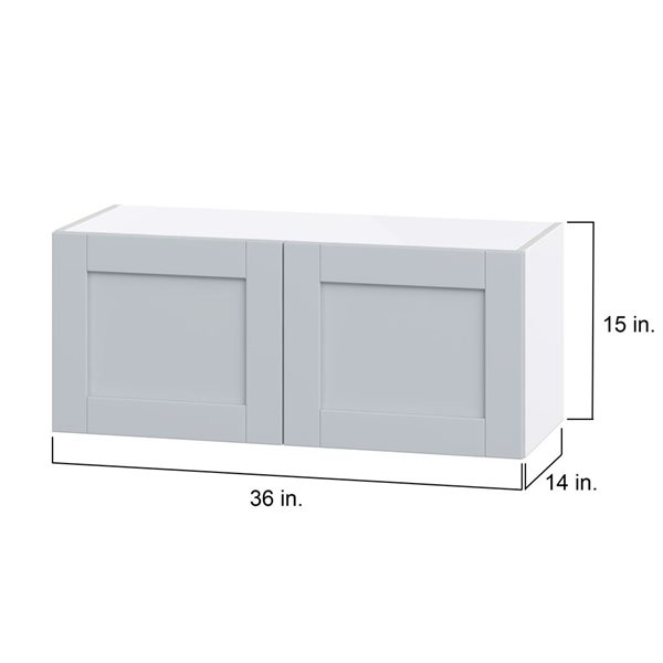 Hugo&Borg Charlesberg 36 x 15 x 14.88-in Light Grey Door Wall Semi-Custom Cabinet