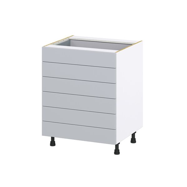 Hugo&Borg Charlesberg 27 x 34.5 x 24.88-in Light Grey Drawer Base Semi-Custom Cabinet